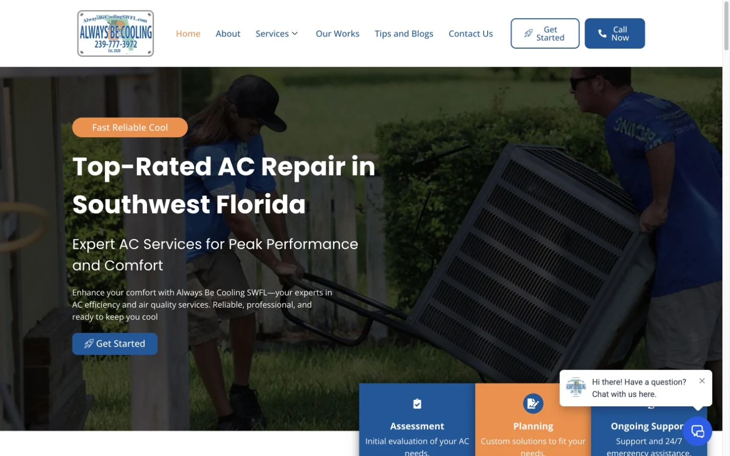 Always Be Cooling website preview
