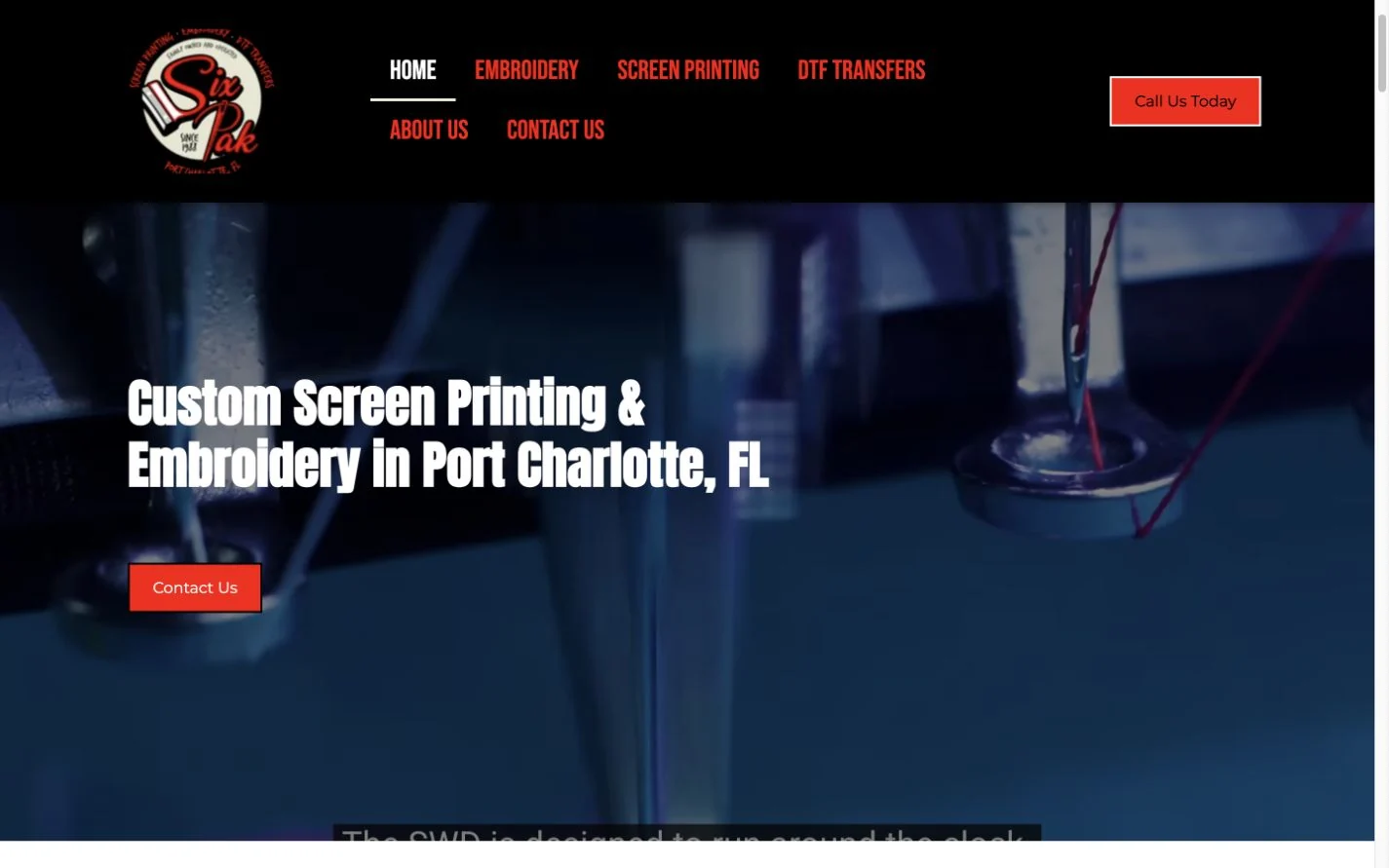 Six Pak of Port Charlotte website preview